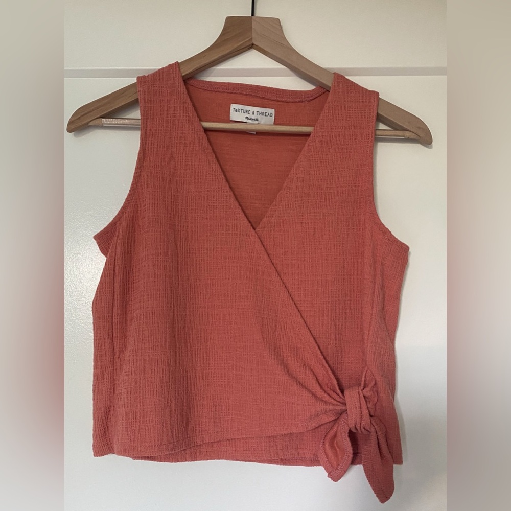 Madewell Texture & Thread Coral Top